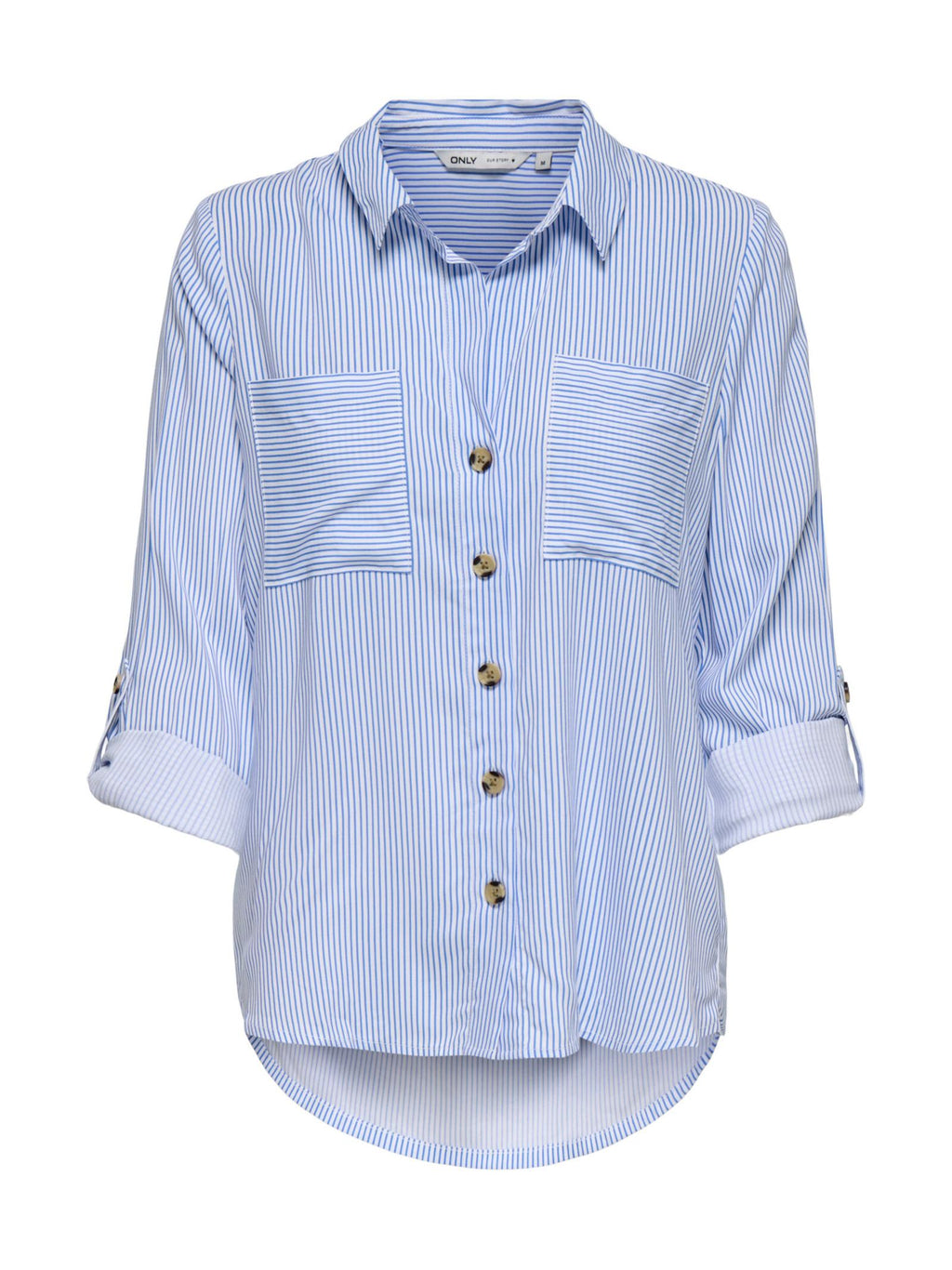 Camicia Only Yasmin Bianco Celeste con scollo a V 15281677 /Marina ONLY 