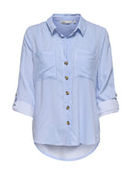 Camicia Only Yasmin Bianco Celeste con scollo a V 15281677 /Marina ONLY 