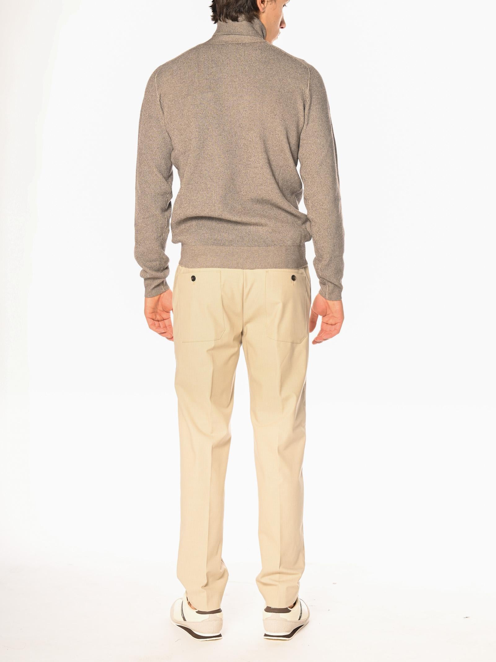 Maglia Seinse Fango dolcevita costa melange MI3072 FANGO SEINSE 