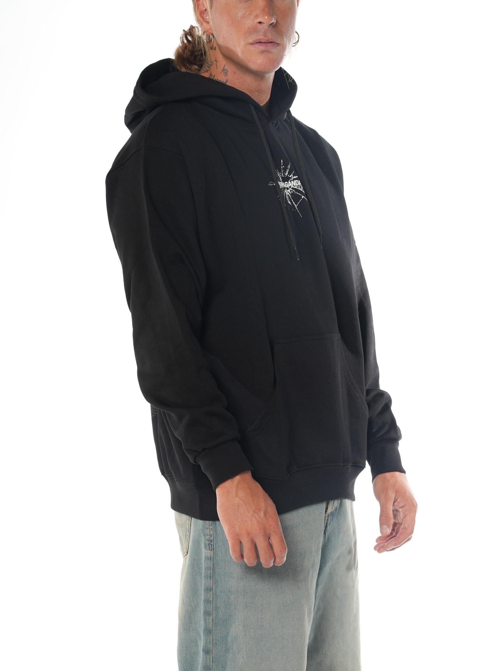 Felpa Propaganda Nero Ribs Glass FE467 NERO PROPAGANDA 