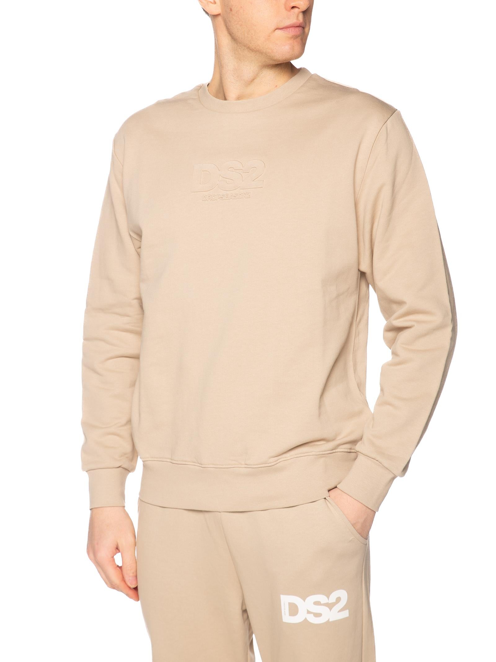 Felpa DS2 Sabbia stampa in rilievo SS26204 SABBIA DS2 
