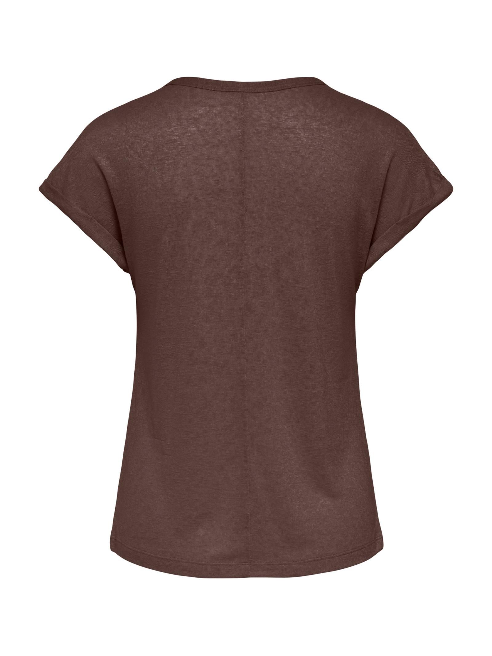 T-shirt Only Marrone Dalila scollo a V 15376094 /Chocolate Martini ONLY 