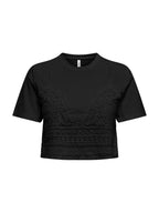 T-shirt Only Nero Betsy dettaglio pizzo 15346327 /Black ONLY 
