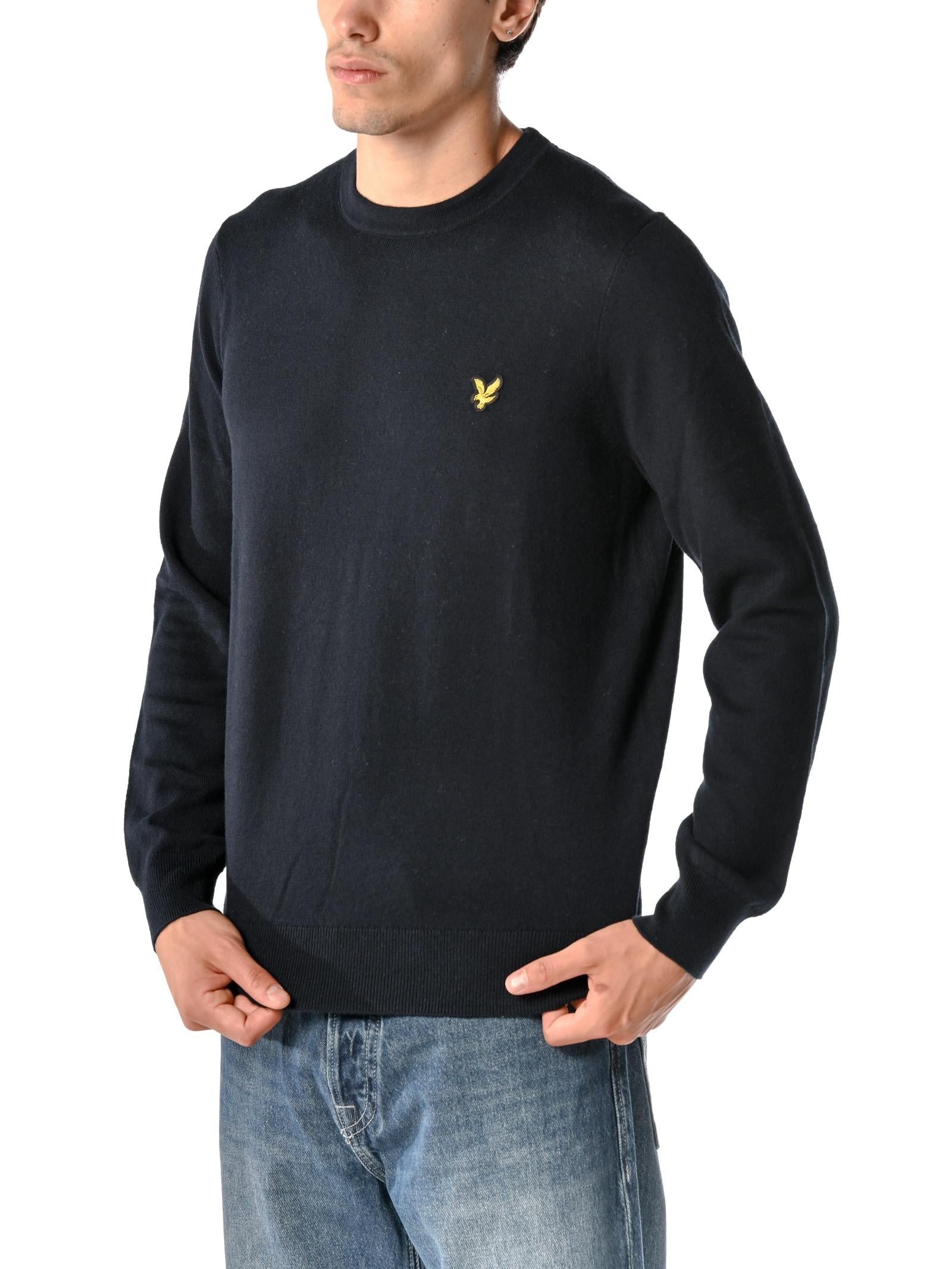 Maglia Lyle & Scott Blu misto lana merino KN2110VC DARK NAVY LYLE & SCOTT 