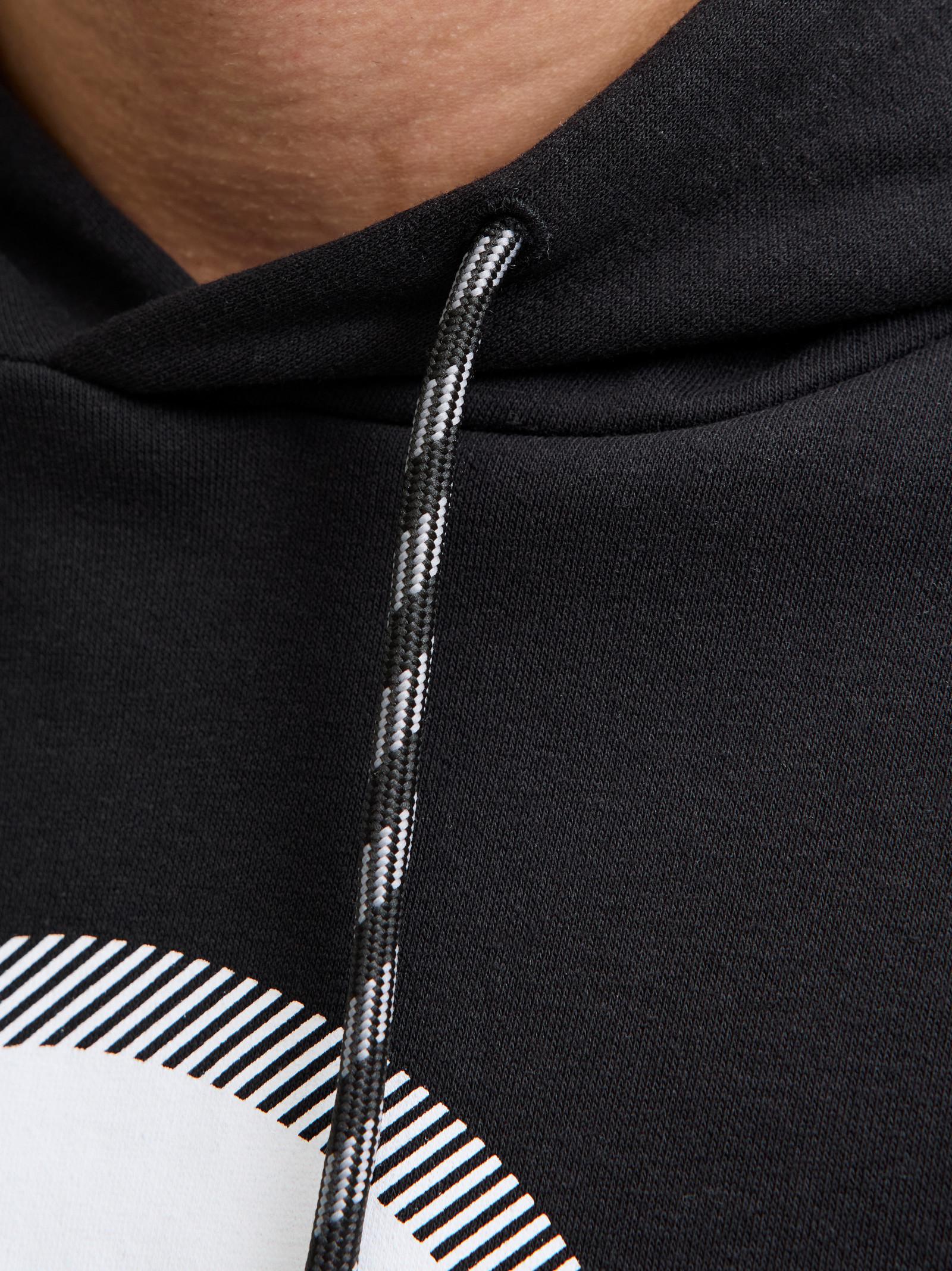Felpa Jack & Jones Urban Nero cappuccio 12279115 /Black JACK & JONES 