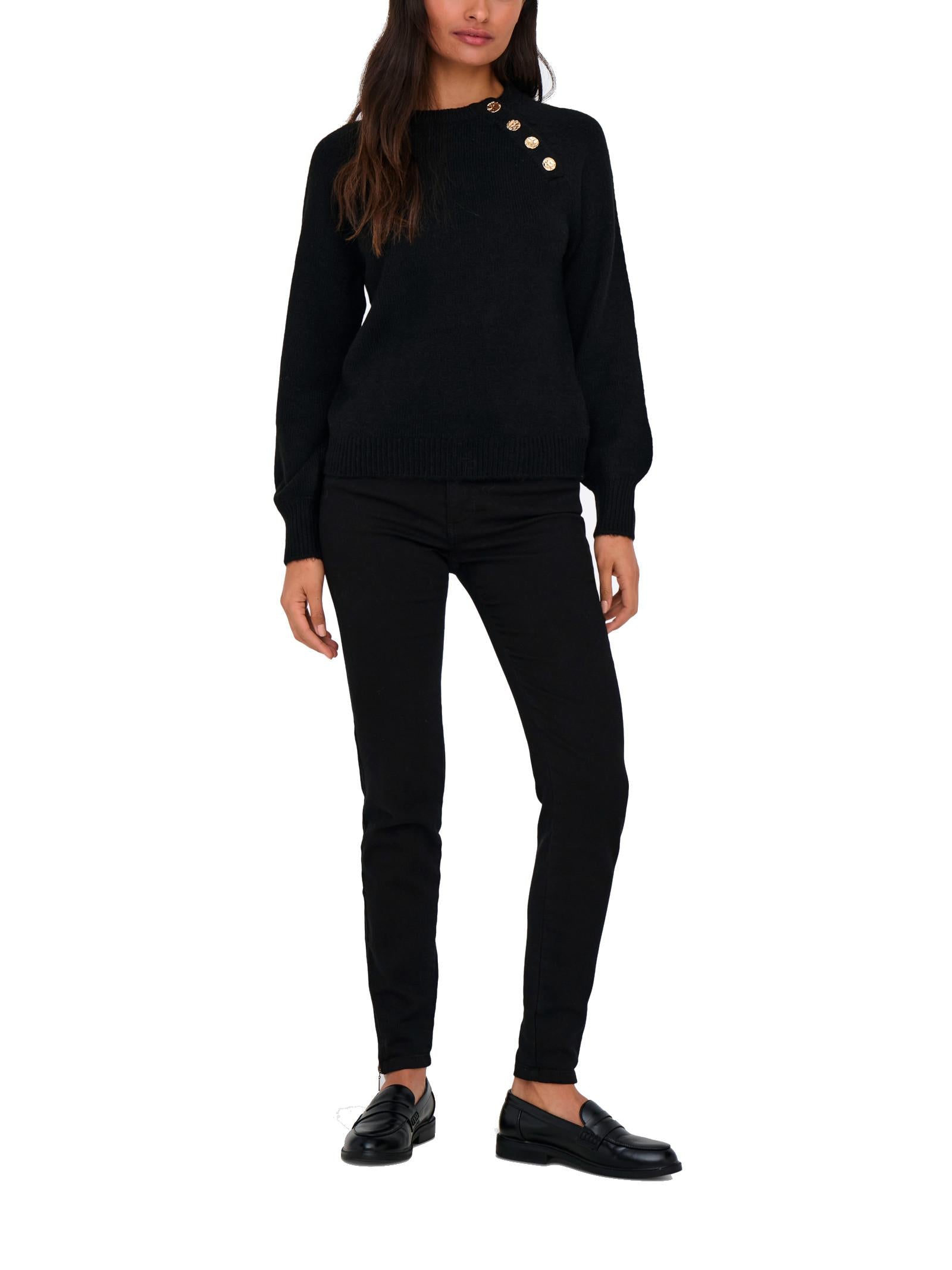 Maglia Only Emma Nero con bottoni 15302253 /Black ONLY 