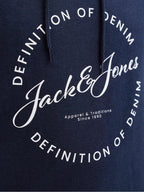 Felpa Jack & Jones Blu Grayson con stampa 12288378 /Navy Blazer JACK & JONES 