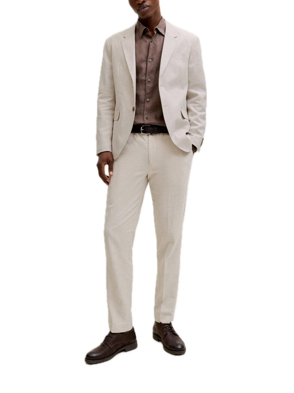 Pantalone Jack & Jones Beige Martin misto lino 12291807 /Ancient Scroll JACK & JONES 
