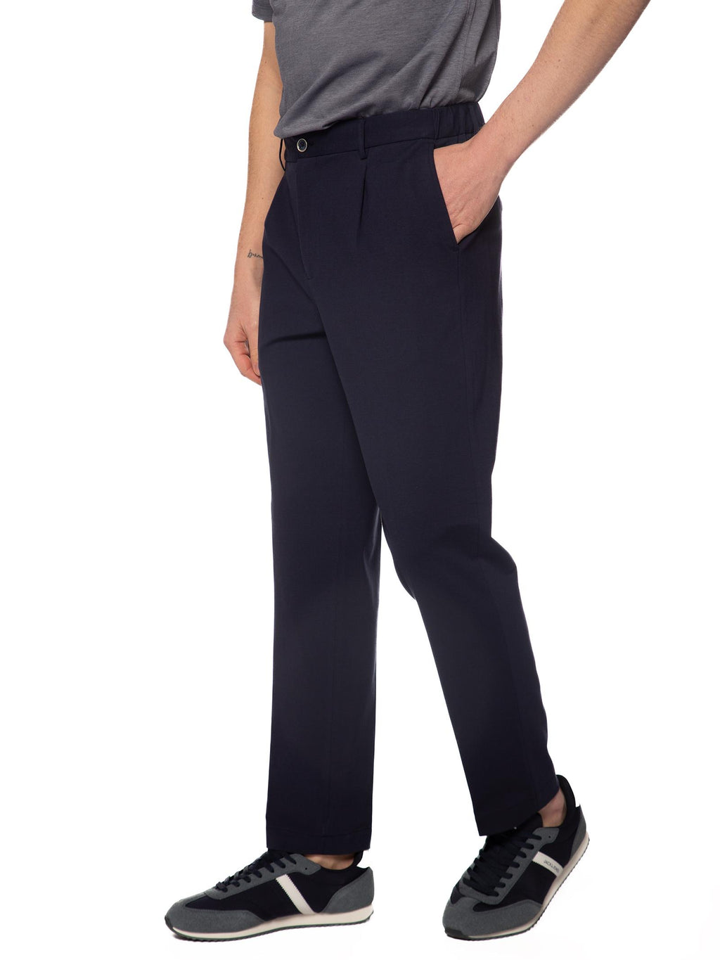 Chino Seinse Blu punto milano con elastico PSE1501 BLU SEINSE 
