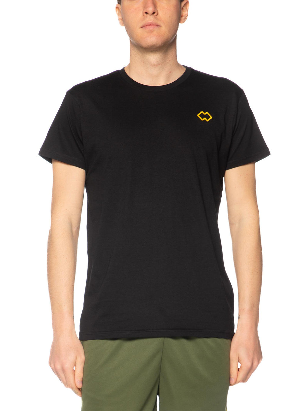 T-shirt Errea Nero giallo con logo R33M0J 2520 ERREA 