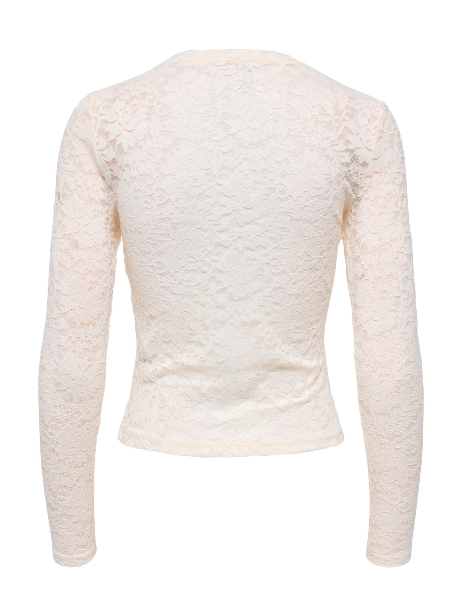 T-shirt Only Nikka Bianco pizzo 15367565 /Egret ONLY 