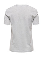 T-shirt Only Baria Grigia con stampa frontale 15353246 /Light Grey Melange ONLY 