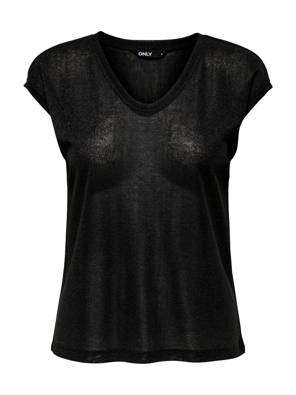 T-Shirt Only Silver Nero in lurex 15136069 /Black ONLY 