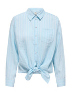 Camicia Only Celeste Lece annodata 15195910 /Cerulean ONLY 