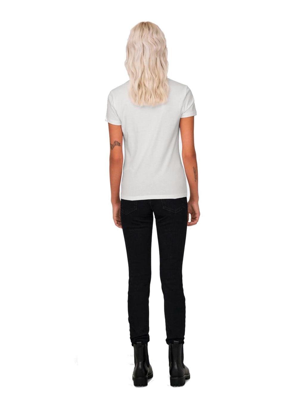 T-shirt Only Vibe Bianco con stampa 15291975 /Cloud Dancer  