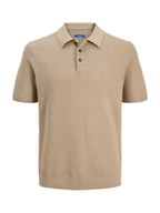Polo Jack & Jones Riley Beige in maglia 12292034 /Lemon Pepper JACK & JONES 