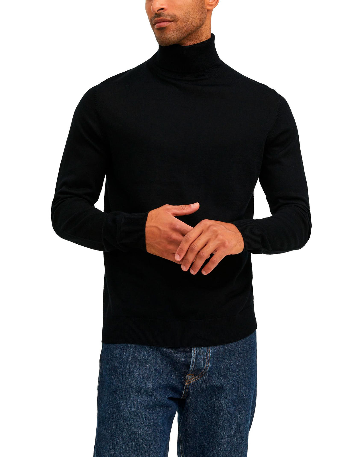 Dolcevita Jack & Jones Merino Nero 12216829 /Black JACK & JONES 