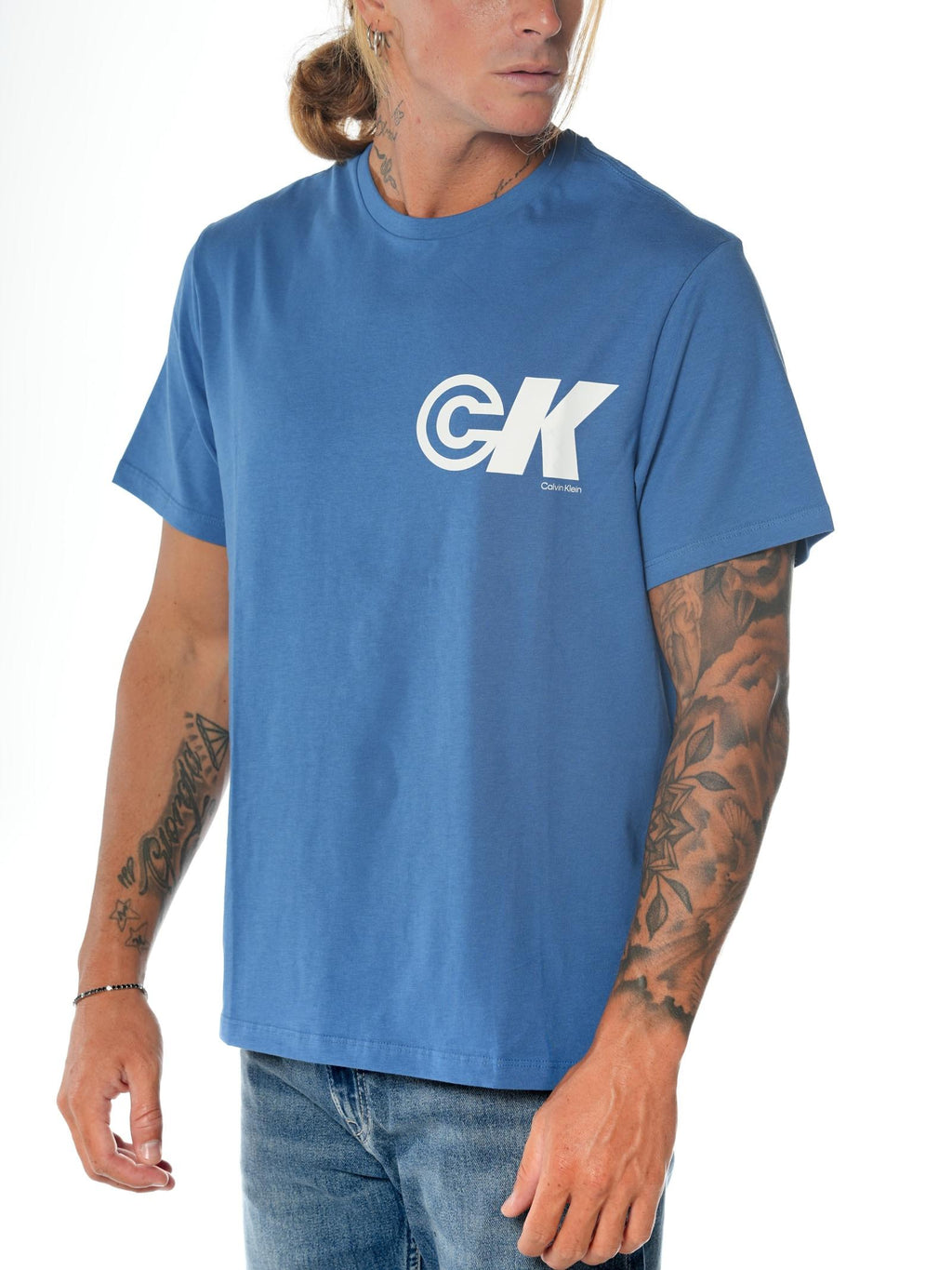 T-shirt Calvin Klein Azzurro Sport Logo LV04RC835G WRB CALVIN KLEIN 