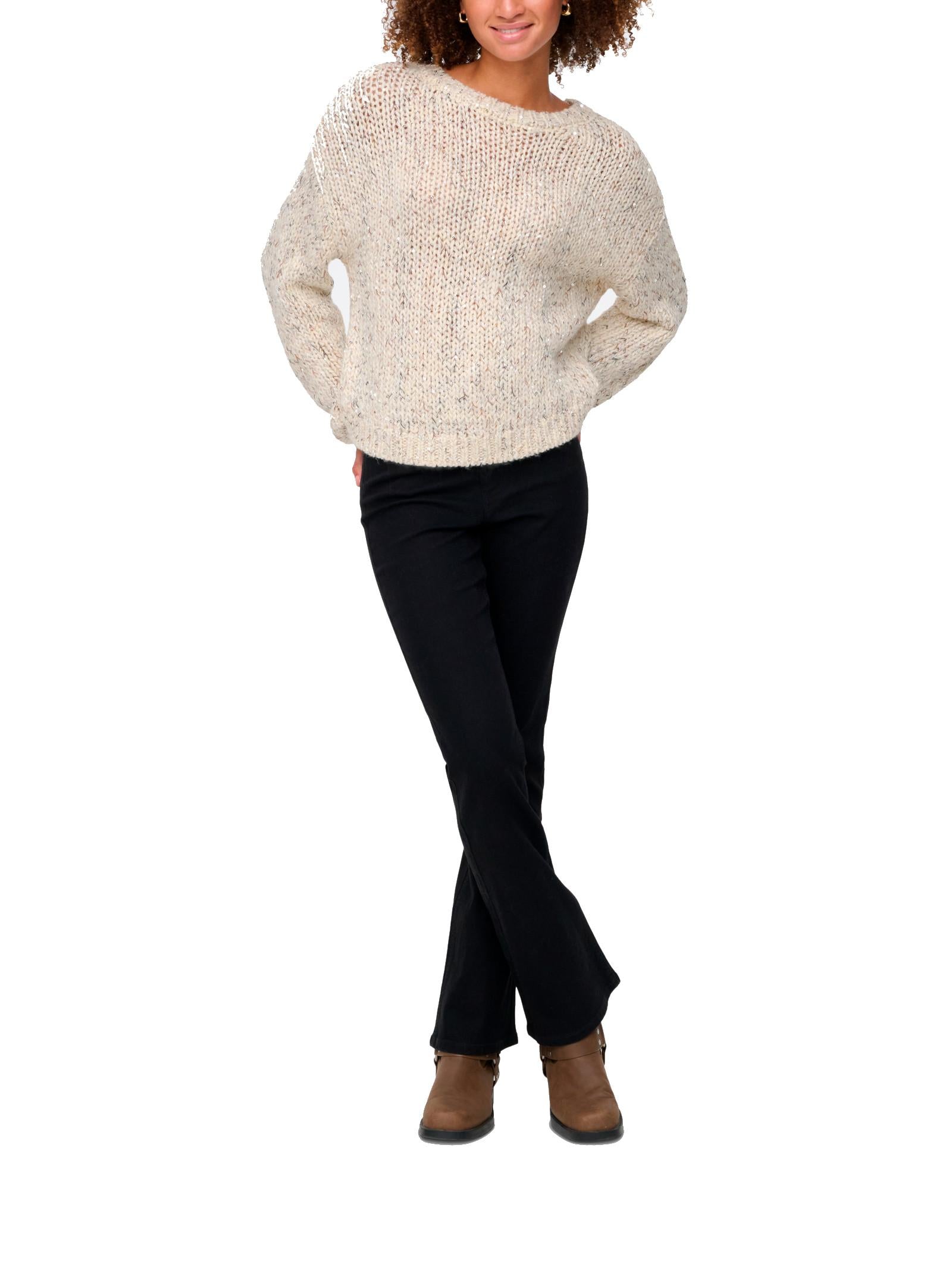 Maglia Only Winter Panna girocollo 15358405 /Egret ONLY 