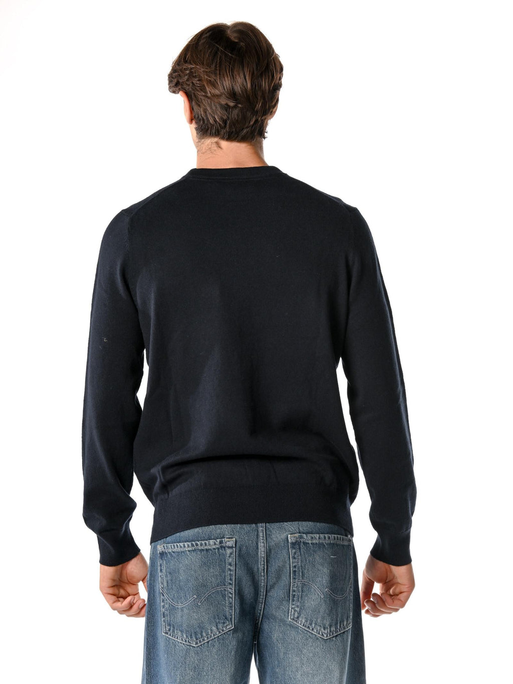 Maglia Lyle & Scott Blu misto lana merino KN2110VC DARK NAVY LYLE & SCOTT 