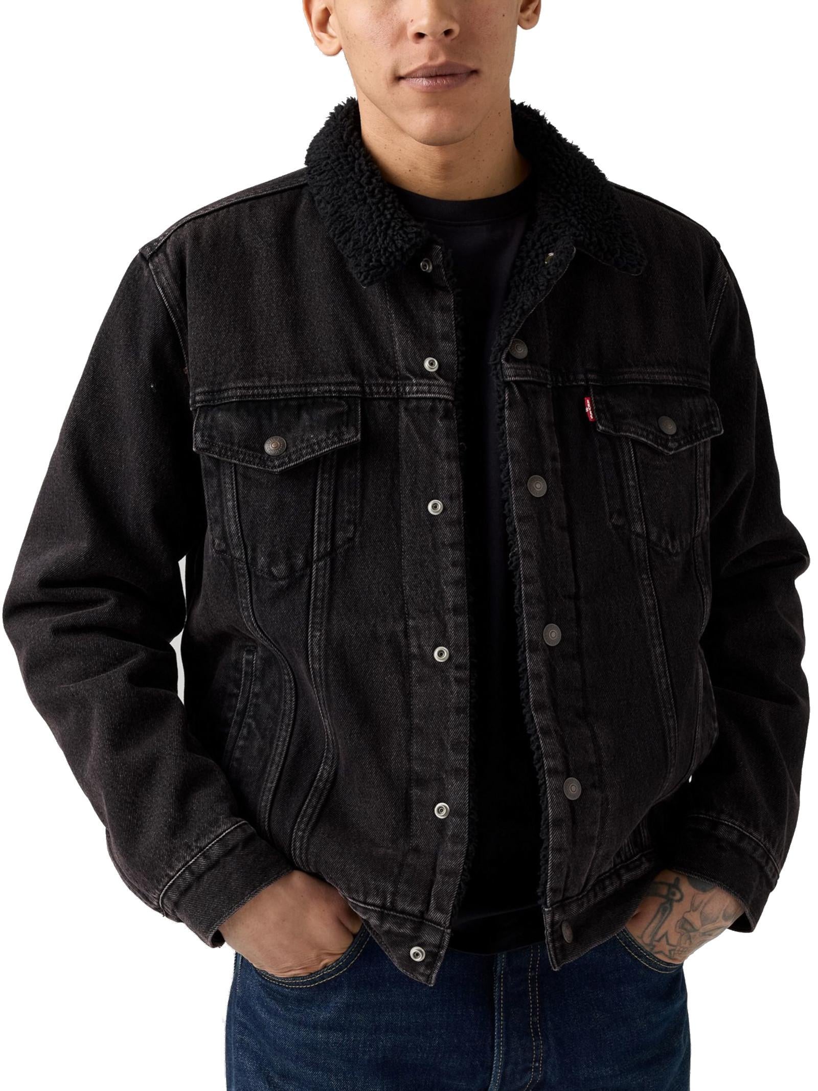 Giubbotto LEVI'S® Trucker Nero  in sherpa 1636502 91 LEVI'S® 