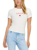 T-shirt Only Kira Bianco stampa 15359963 /Cloud Dancer ONLY 