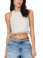 Top Only Bianco Shelly cropped 15325019 /Cloud Dancer ONLY 