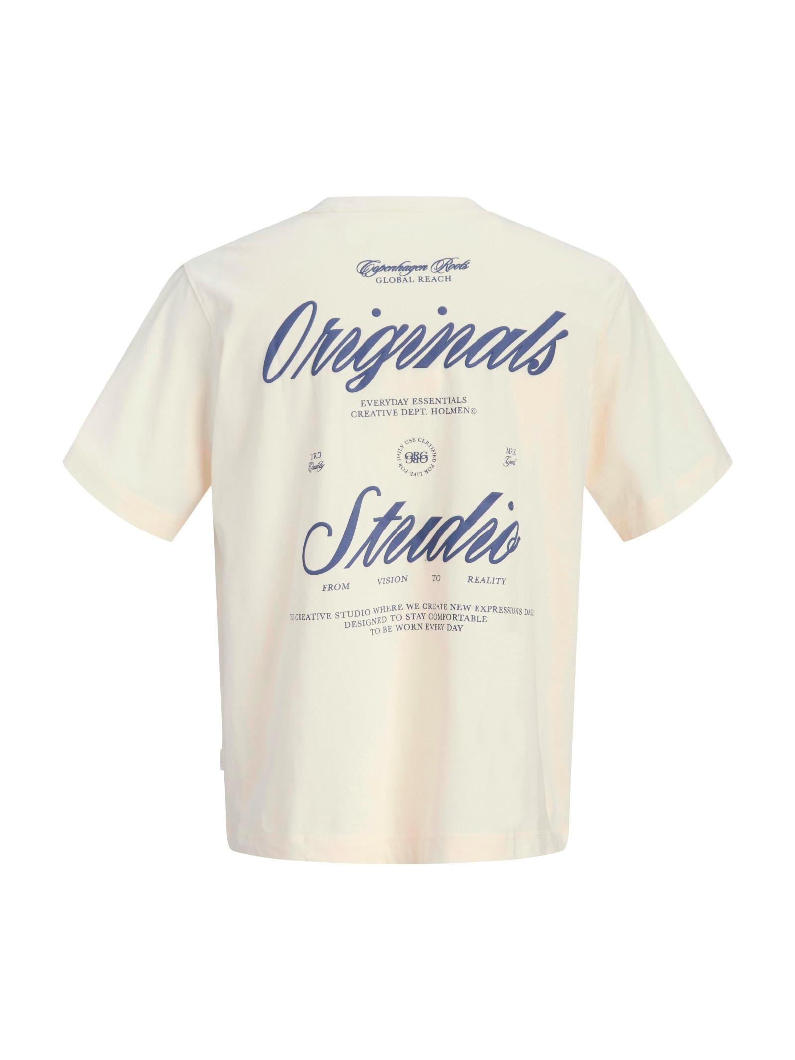 T-shirt Jack & Jones Crema Ebro relaxed 12282898 /Antique White JACK & JONES 