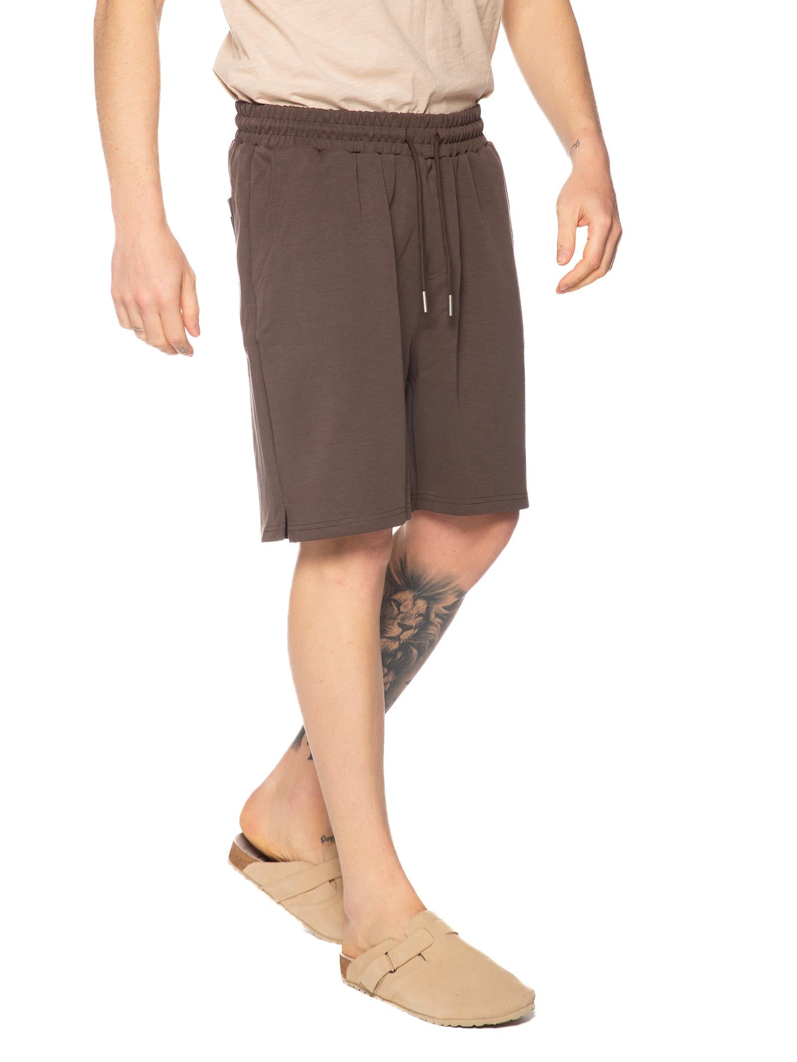 Bermuda Gianni Lupo Marrone basic in felpa GL2127F COFFEE GIANNI LUPO 