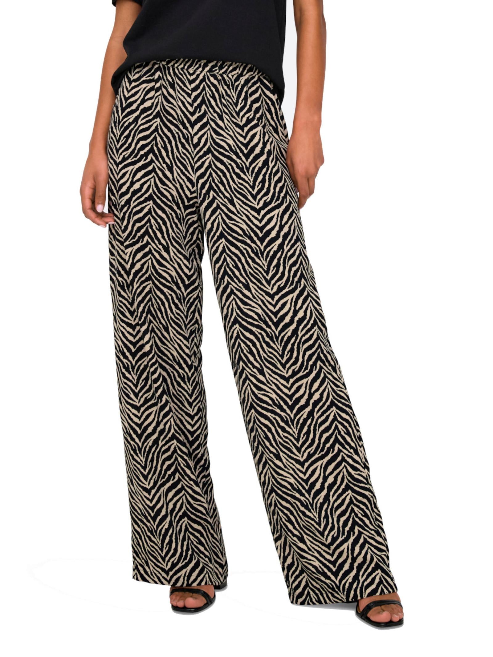 Pantalone Only Katty Nero Beige fantasia 15341492 /Black ONLY 