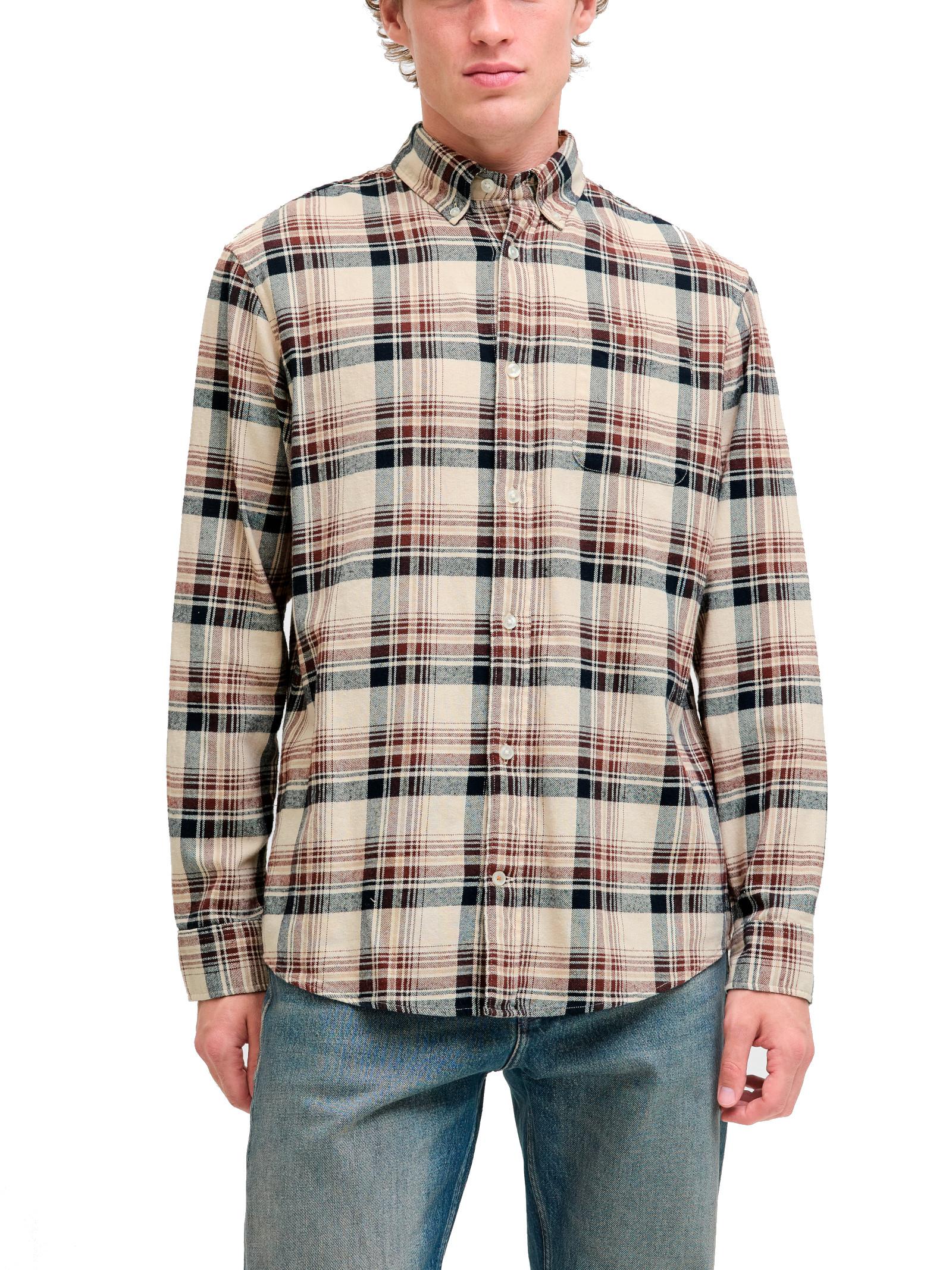 Camicia Jack & Jones Classic Beige in flenella 12278406 /Antique White JACK & JONES 