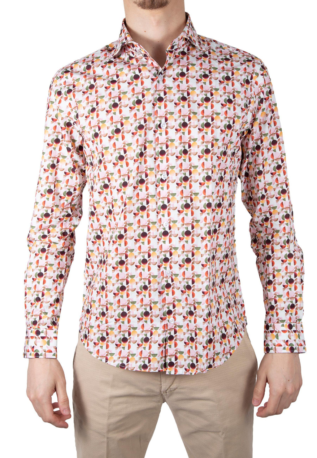 Camicia Alessandro Lamura Sabbia manica lunga