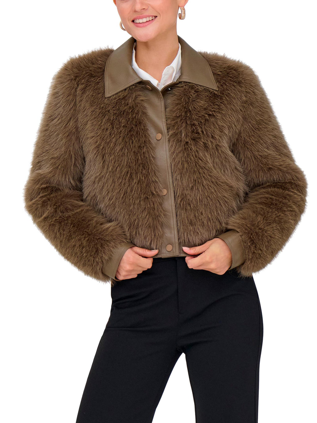 Giubbotto Only Yumi Nocciola con pelo 15356776 /Mountain Trail ONLY 