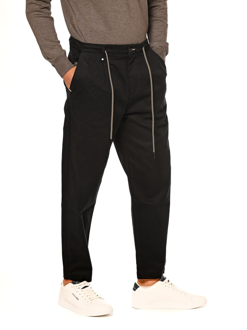 Pantalone Block Eleven Nero con coulisse e pence 05BL2594 NERO BLOCK ELEVEN 