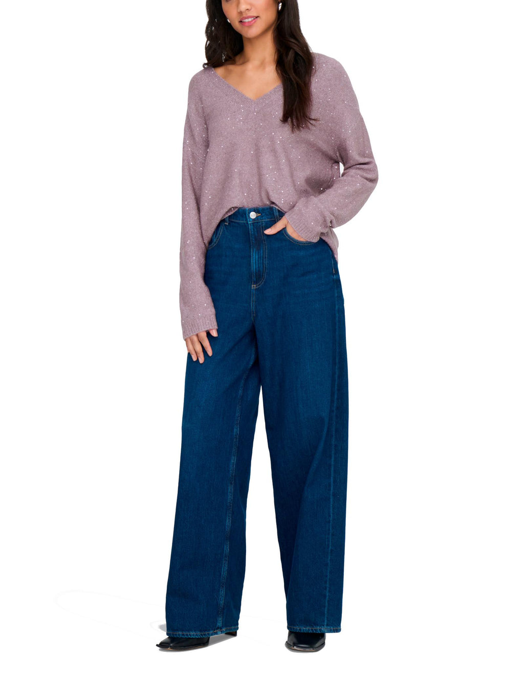 Maglia Only Arizona Viola scollo a V 15358452 /Nirvana ONLY 