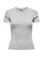 T-shirt JDY Lucky Grigio fiori 15352288 /Light Grey Melange JDY 