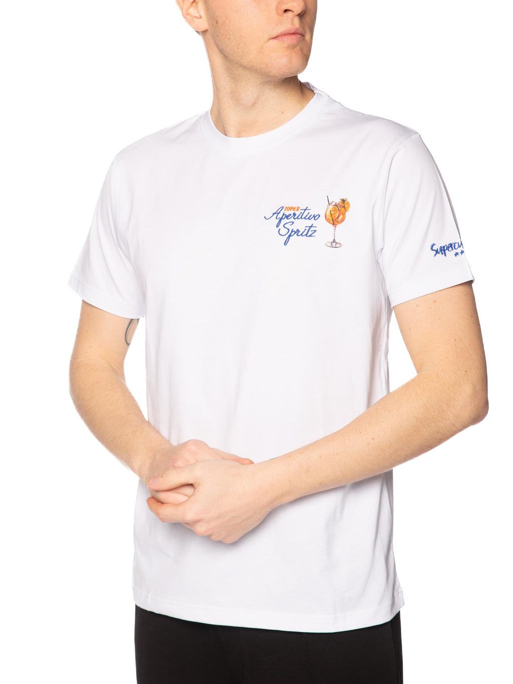 T-shirt Superculture Bianco spritz retro A1901 BIANCO SUPERCULTURE 