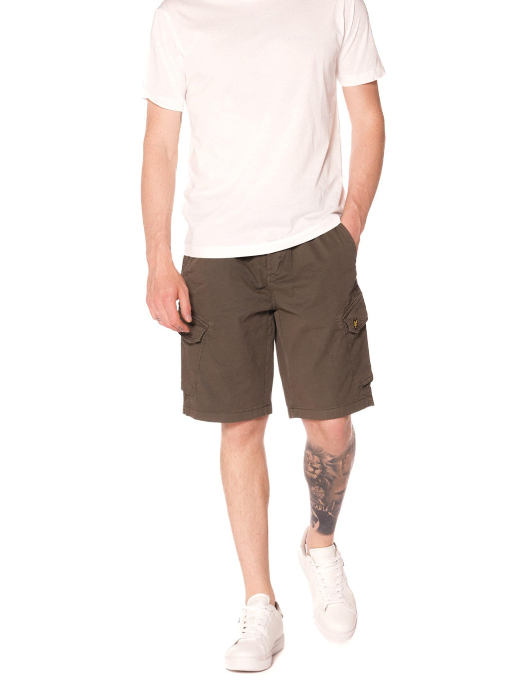 Bermuda Lyle & Scott Wembley Verde cargo<BR/> SH1816ITA MILITARY GRENN LYLE & SCOTT 