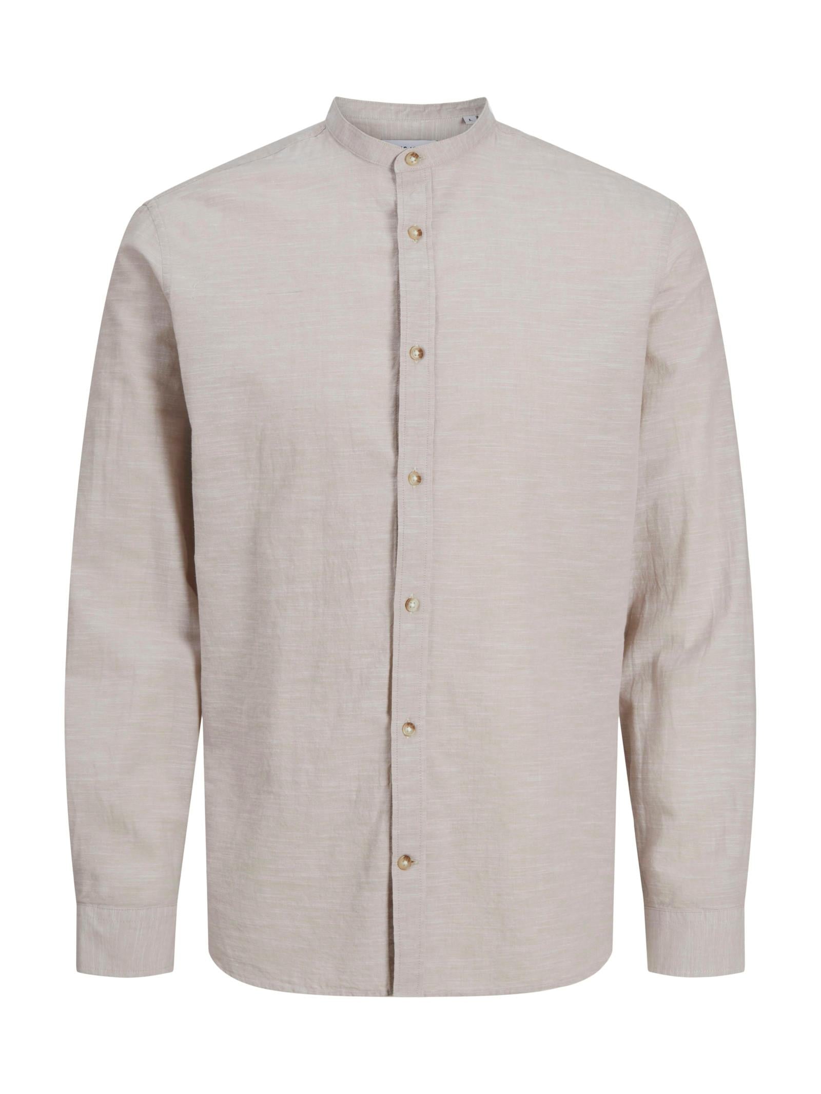 Camicia Jack & Jones Beige Summer coreana lino 12269319 /Crockery JACK & JONES 