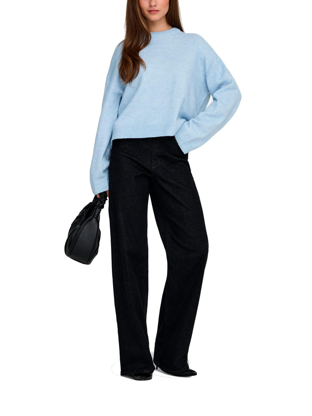 Maglia Only Simoni Celeste basic 15368976 /Cashmere Blue ONLY 