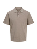 Polo Jack & Jones Tortora Jacquard 12275090 /GREIGE JACK & JONES 