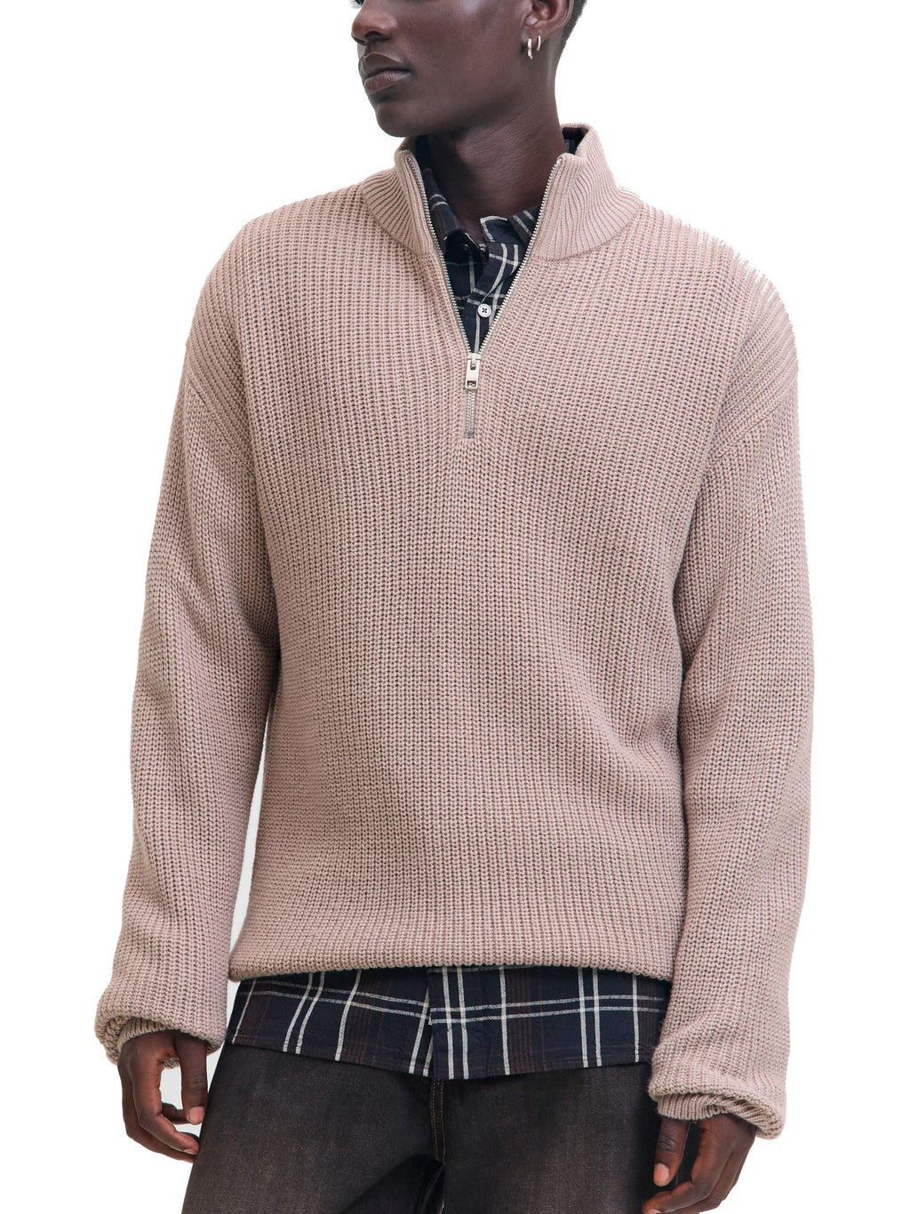 Maglia Jack & Jones Kaito Beige mezza zip 12278959 /Atmosphere JACK & JONES 