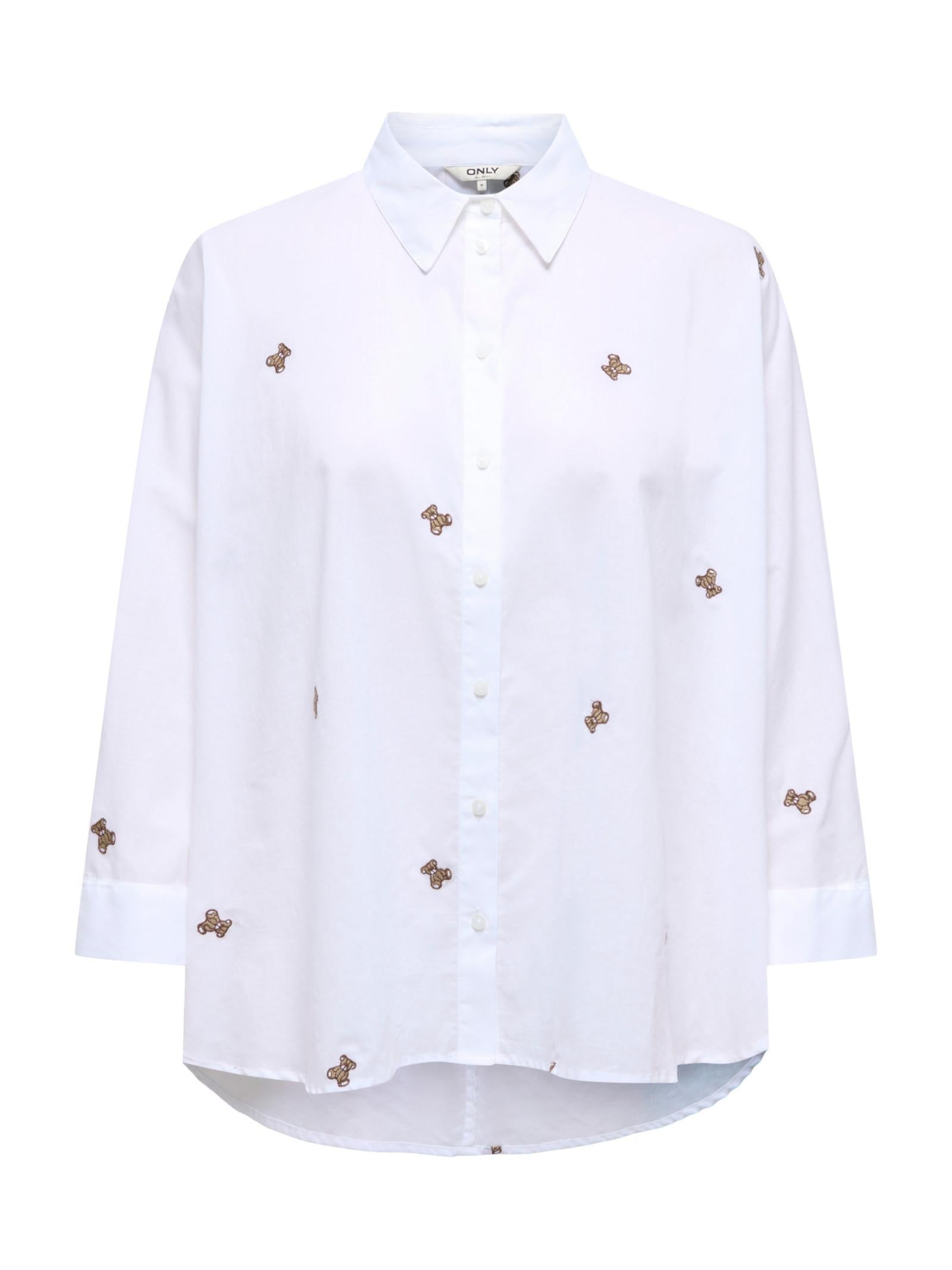 Camicia Only Bianco Lina polsini ampi 15283743 /Teddy Bright ONLY 