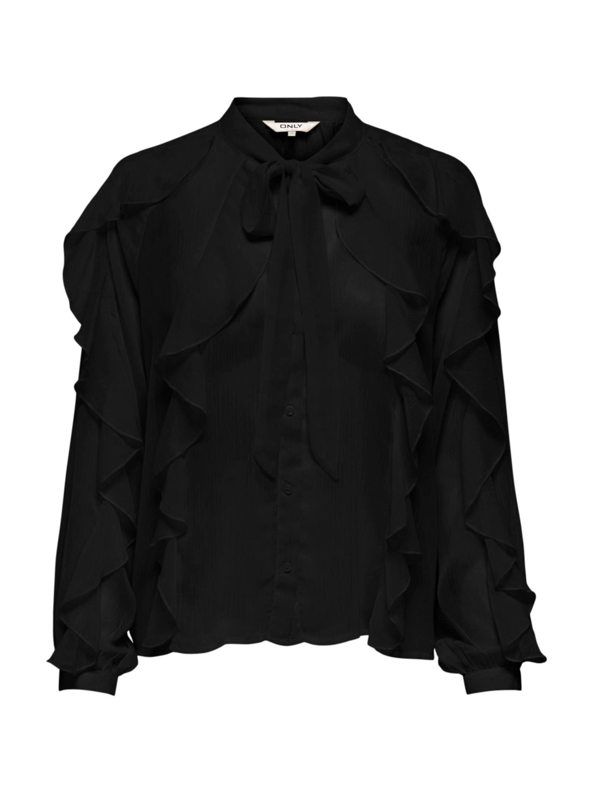 Camicia Only Taryn Nero fiocco e volant 15360696 /Black ONLY 