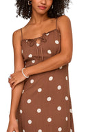 Abito Only Nelly Marrone lungo smanicato con balza 15322844 /Cocoa Brown ONLY 