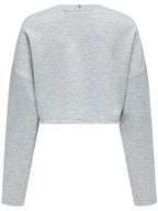Felpa Only Luica Grigio cropped 15343201 /Light Grey Melange ONLY 