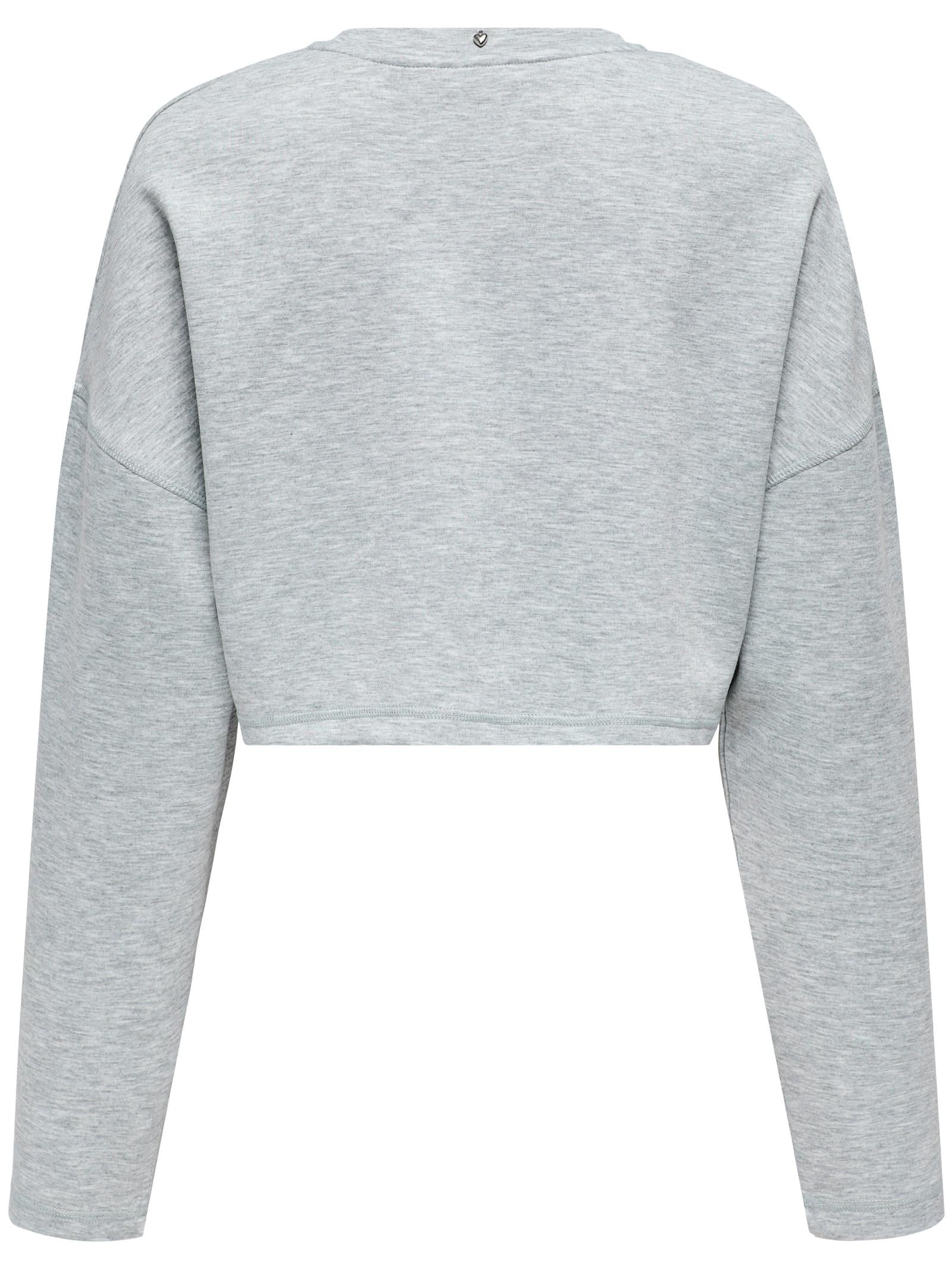 Felpa Only Luica Grigio cropped 15343201 /Light Grey Melange ONLY 