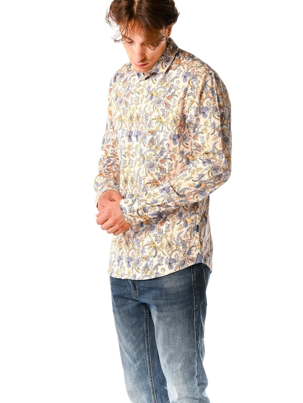 Camicia Gianni Lupo Bianco fantasia floreale GL7825S BIANCO GIANNI LUPO 