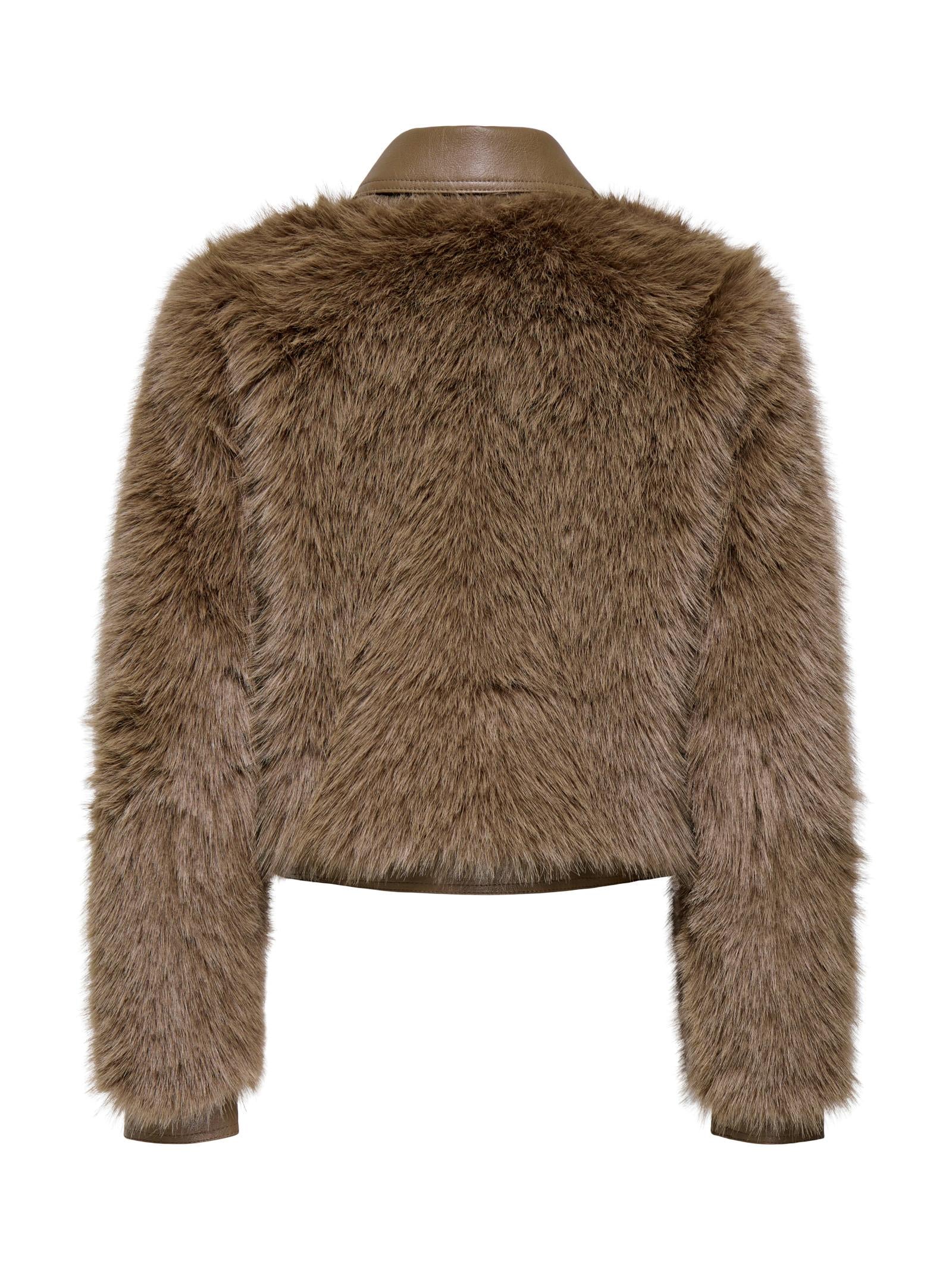 Giubbotto Only Yumi Nocciola con pelo 15356776 /Mountain Trail ONLY 