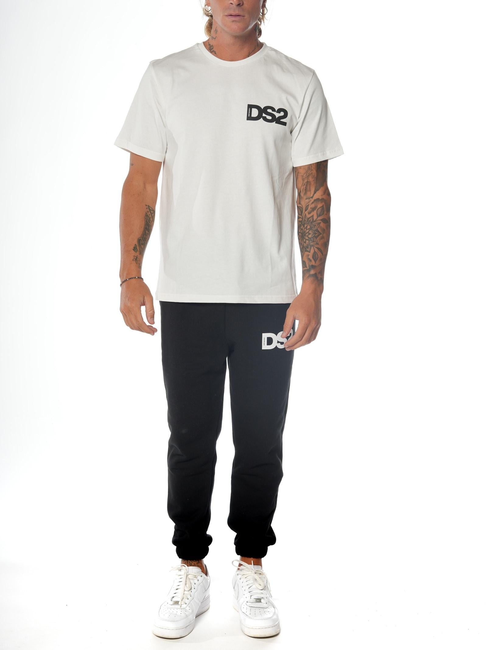 Pantalone DS2 Nero Basic in felpa FW25228 NERO DS2 